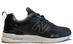 New Balance 574 Черные кожаные матовые