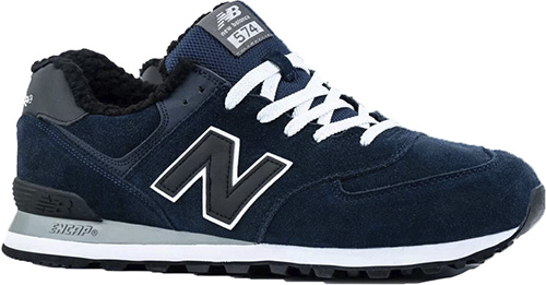 New Balance 574 Dark Blue Big Size С Мехом