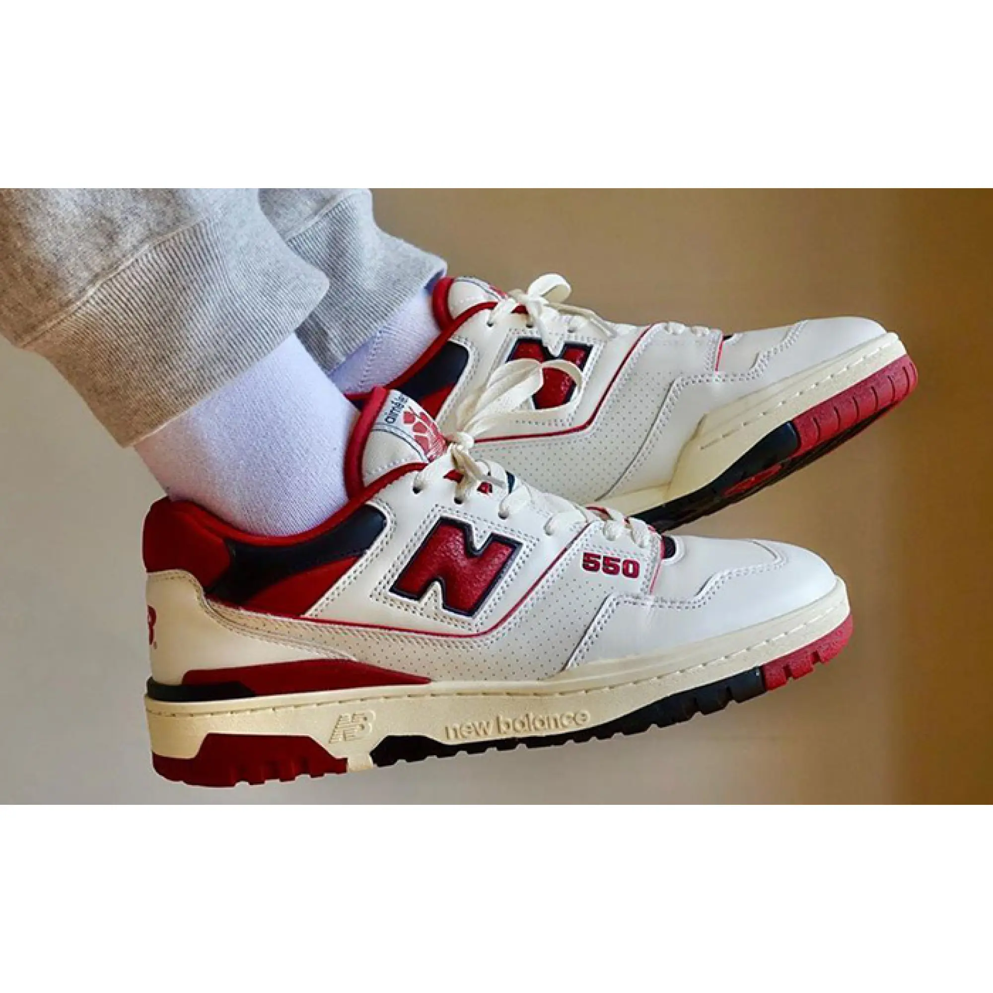 New Balance 550 White Team Red