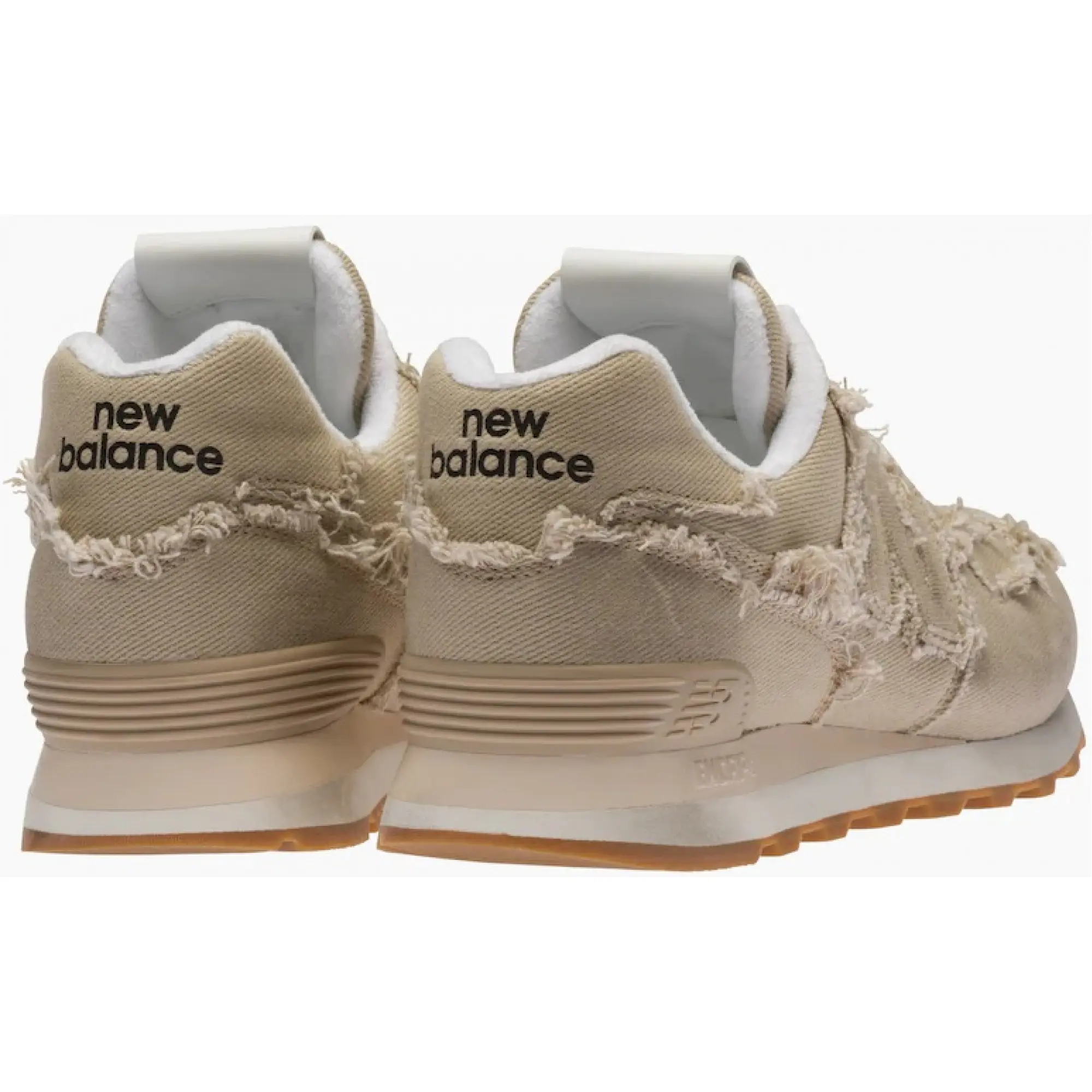 Мужская модель New Balance x Miu Miu 574 Denim Sneakers / Дисконт