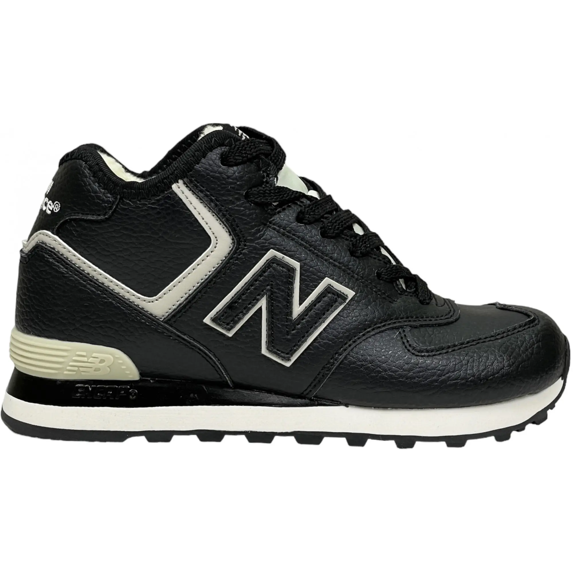 New Balance 574 Mid Black White Leather