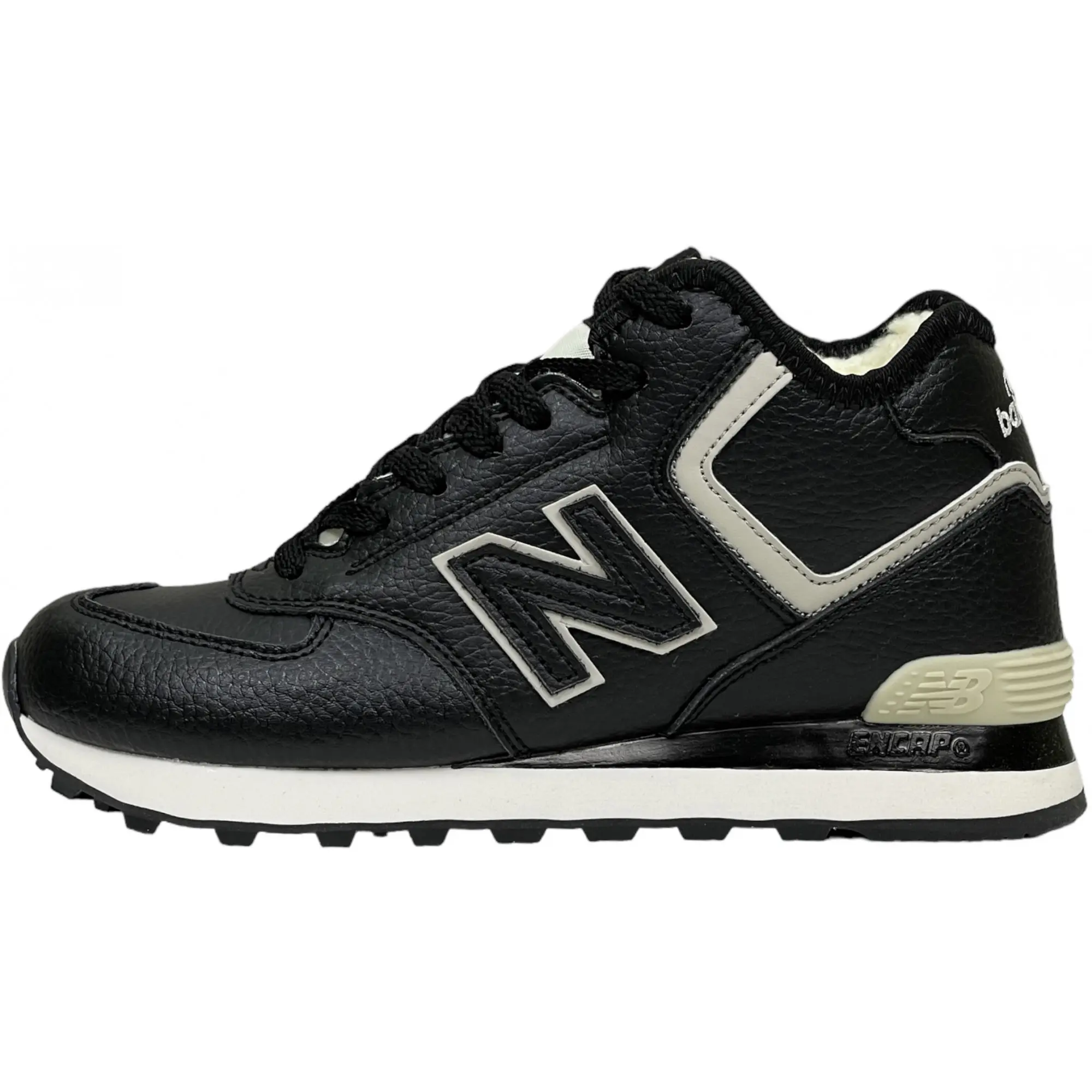 New balance 574 men's black white clearance