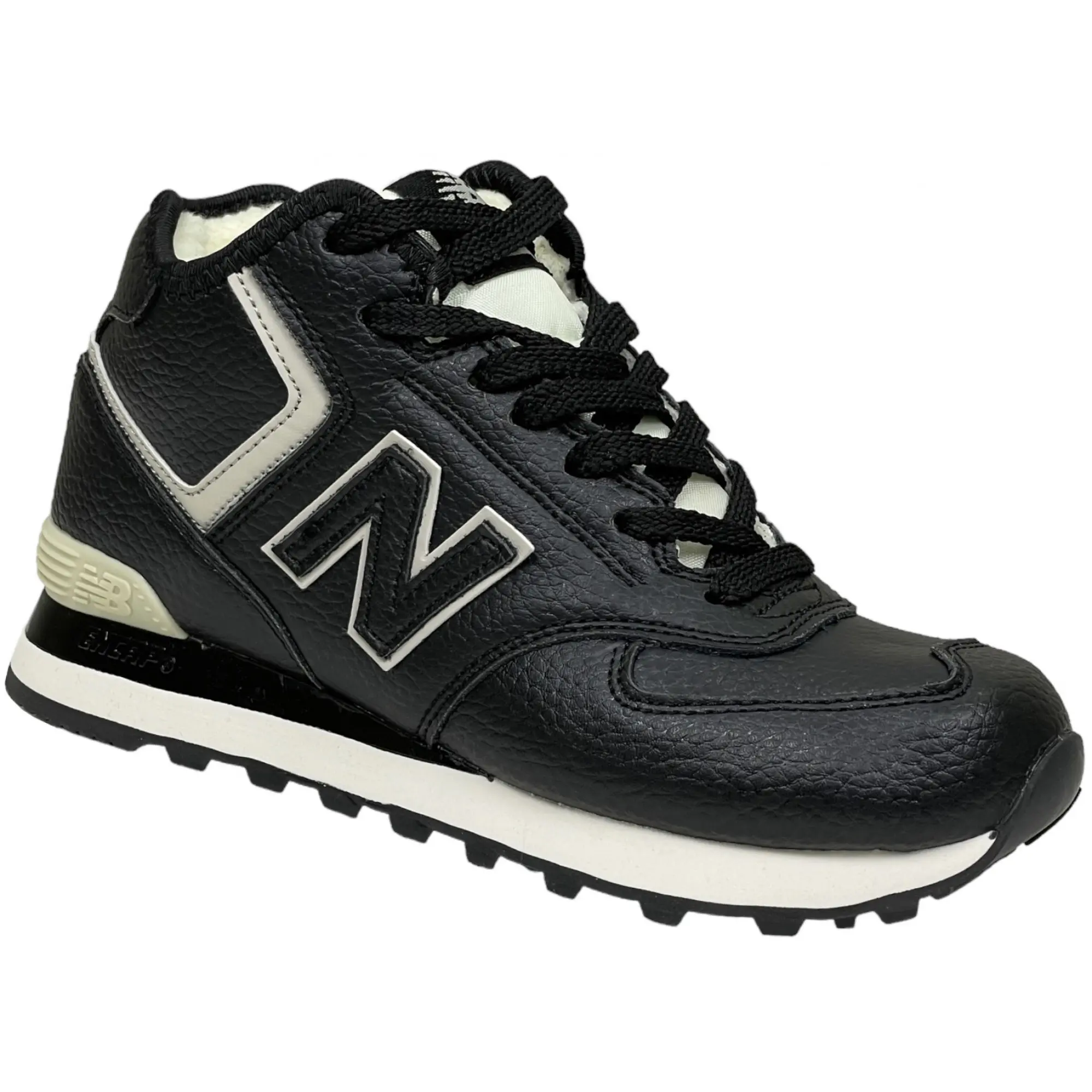 New Balance 574 Mid Black White Leather