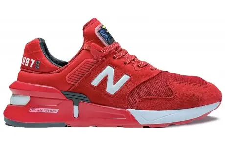 New balance 997h black red hot sale