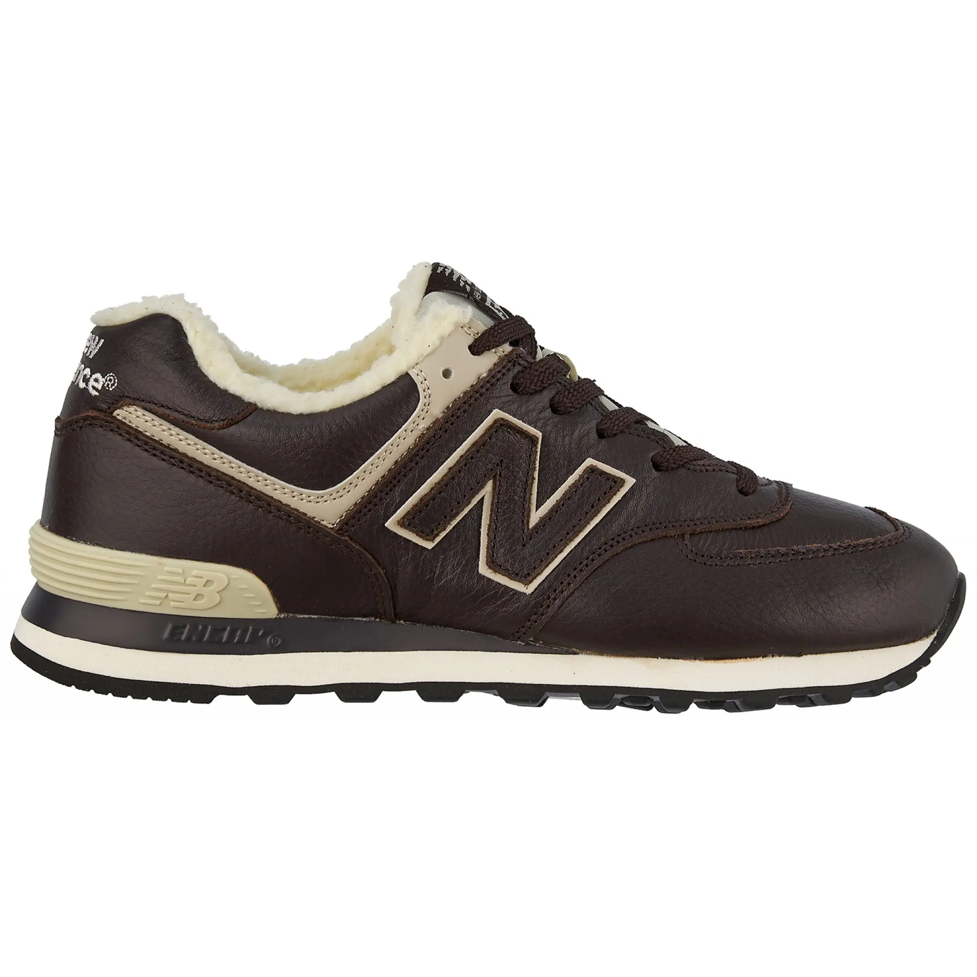 New balance 574 cuir marron discount