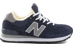 New Balance 574 Синие с серым с мехом