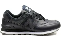 New Balance 574 Тёмно-синие кожаные