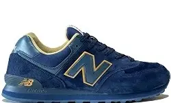 New Balance 574 Темно-синие замшевые