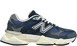 New Balance 9060 Light Navy White с мехом