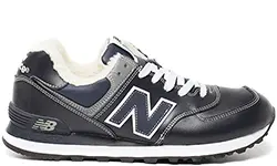 New Balance 574 темно-синие с мехом